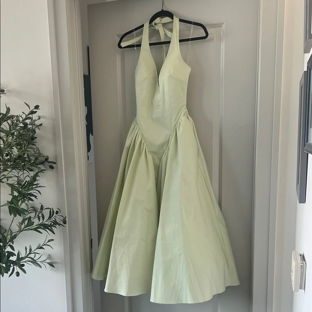 House of CB Backless Halter Dress in Soft Green - Picture 1 of 4